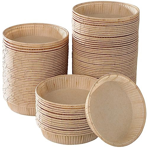 IMIKEYA Set of 100 Baking Cups Small Tartlet Tins Raised Edges for Fruit Tart Cupcake and Mousse Cake Baking