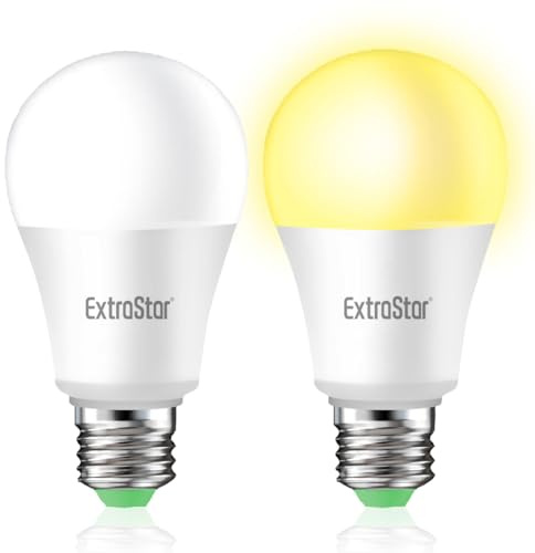 EXTRASTAR Bombilla con Sensar Crepucular Day/Night, | E27, 1055Lm, 11W, Luz Cálida 3000K, Encendido/Apagado Automático, Para Pasillo, Jardín, Terraza