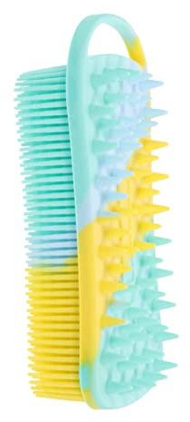 FOMIYES Silikon Badebürste für Kinder Kopfhaut Massagebürste mit Tiefenreinigung Rutschfest Sanfte Exfoliation für Haare und Kopfhaut