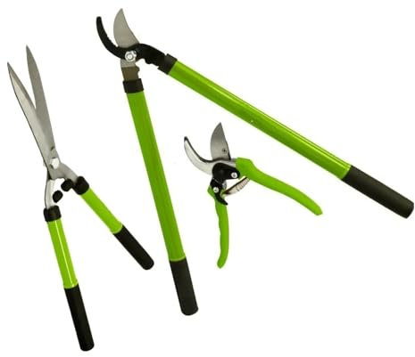 3PC Tree Lopper Secateur Shear Hedge Cutting Garden Plant Pruning Plier Tool Tools Set