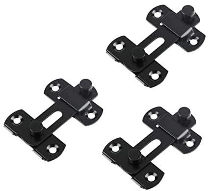 Yardenfun 3 Pièces Verrouillage Porte Coulissante Serrure à Pêne Dormant Pour Porte Verrou De Verrou De