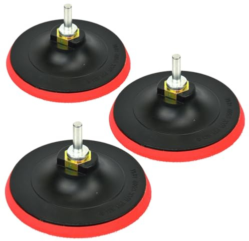HERO Stützteller Polierpad 3 Stück Klett-Schleifteller 125mm Polierteller Klettverschluss M14-Bohradapter Schleifen Polieren Pad Polierfell, Schleifpapier, Schleiffaser Bohrmaschine Winkelschleifer