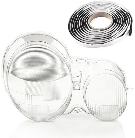 LST Scheinwerferglas Streuscheibe Frontlicht Abdeckung rechts Halogen Xenon kompatibel mit Mercedes-Benz E-Klasse W210 S210 1999-2003