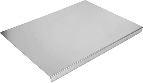 Tabla de cortar de acero inoxidable de 50 x 40 cm, extra grande, de acero inoxidable 304, con borde de 1,5 mm de grosor, protector de encimera y herramienta de cocina