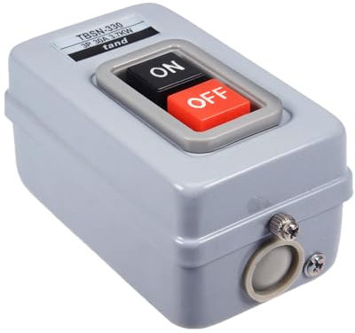 EIN/AUS Druckknopfsteuerung, 220V Druckknopfschalter Wasserdichter EIN/AUS Druckknopf für Mechanische Geräte Textilmaschinen