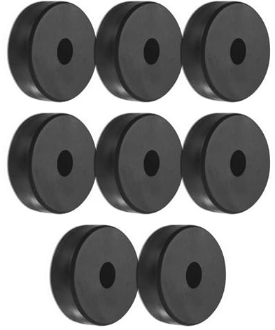 M METERXITY Juego De 8 Arandelas De Aislamiento De Goma, 2 OD 0.5 ID 0.6 Grueso, Almohadillas Antivibratorias Mecánicas Redondas Para Accesorios De Hogar Y Automóvil [Negro]
