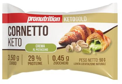 CORNETTO KETO con CREMA al PISTACCHIO. Formato da 50gr.