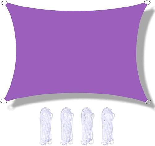 Voile d'ombrage Imperméable Rectangulaire 4m x 7m pour Terrasse Jardin Résistant aux UV Protection Solaire Extérieur pour arrière-cour, Restaurant, Carport