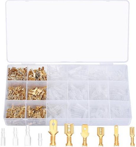 ANBEEISS 600 Pz Capicorda Kit Misto, 2,8/4,8/6,3 mm, M4-M6 | TerminaliElettriciACrimpareMaschioFemmina,TerminaliAdAnelloInRameM4M5M6,ConnettoriElettriciPiattiKit