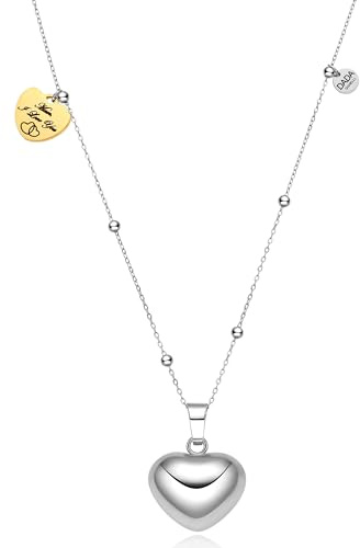 Dada Gioielli - Collier Maman Pendentif Bi-Langue Amour Appel Anges Chaîne Rosaire 90+10 cm
