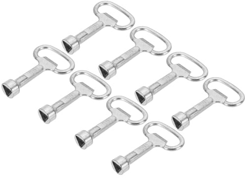 PATIKIL Triangle Spanner Key, 8 Pack 2x1.4 Triangular Utility Socket Panel Keys Cabinet Spanner Key Locks for Elevator Electric Gas Water Meter Box