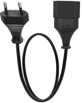 LANMINGLEL Cavo di prolunga spina europea, cavo di prolunga con spina piatta europea, 2 x 0,75 mm², 2,5 A, 250 V, per TV, computer, monitor, proiettore, elettrodomestici (convenzionale)