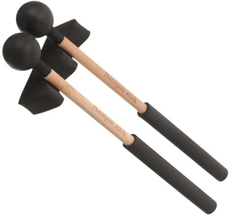 Abaodam 2Stücke Tongue Drum Schlägel mit Holzgriff Gummikopf für Zungentrommel Marimba und Xylophon Ergonomische Trommelstöcke mit Rutschfestem Design für Musiker
