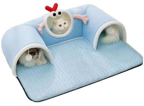 Katzentunnel - Katzenspielzeug Tunnel Kätzchen Bett | Interaktives Spielzeug Kissen Haustierzubehör für Innensäuglinge Kätzchen Welpe Kaninchen Kleintier Bereicherung