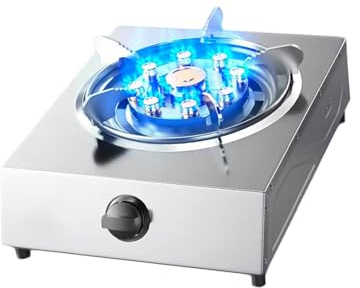 Cocina De Gas 5,2 KW Potencia Nominal, Con Nueve Cámaras Fuego Potente, Encendido Electrónico Por Pulsos, Ideal For Uso En Sobremesa O Empotrado, Camping(LPG)