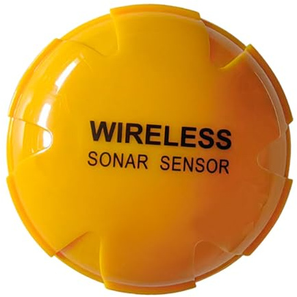 Sharplace Angelfinder, Sonar-, Fischfinder-Detektor, Sonar-Wandler, Tiefenmesser für Kajaks, Boote, Angeln vom Dock aus, Gelb