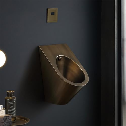 Orinatoi Verticali Intelligenti a Induzione, Orinatoio Sospeso in Acciaio inox 304, per Casa/Hotel/Negozi(Bronze)