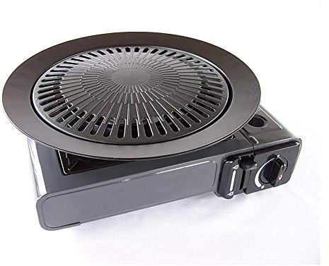 OEBUAFI Rund Grill, Non-stick Grillplatta, Legering, Stor Diameter 31,5 Cm Bärbar Panna för Utomhusgrill Inomhus (Som visas)