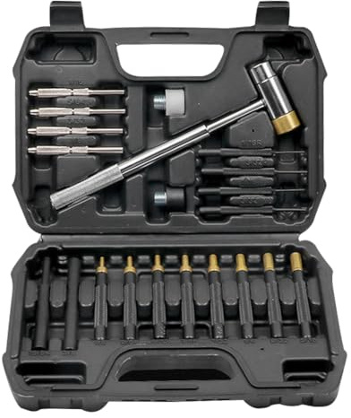 ERYUE Ensemble D'outils de Poinçonnage de qualité Supérieure, 21 Pièces, Marteau en Cuivre Double Face Efficace, Kit D'entretien Mécanique pour Machines/entretien Automobile - Métal/plastique
