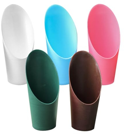 TIDTALEO Set da 5 Palette per Terriccio Bonsai in Plastica Pp, Piccole Pale da Giardino Multifunzionali per Trapianto Fiori e Ortaggi, Utensili Leggeri e Resistenti per Riutilizzabile