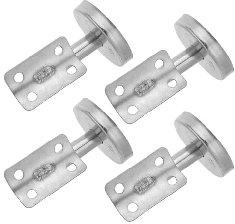 NOLITOY 4 Soportes para Pasamanos de Acero Inoxidable 60 Mm Rectos, Soporte de Barandilla Tubular Redondo, Fijación Pared para Escaleras Interiores y Exteriores, Accesorios Resistentes