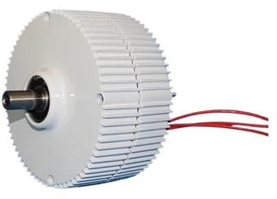 Aerogenerador nerador de imán permanente, 600W, 12V, 24V, 48V, trifásico, uso sin engranajes for turbinas eólicas, arranque baja velocidad del viento(No Base,DOUBLE SHAFT_48V_600W)