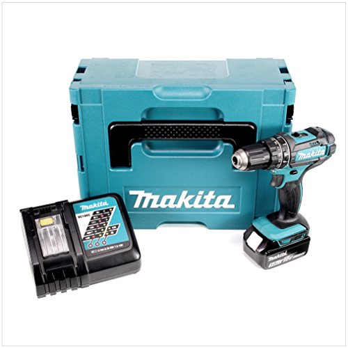 Makita DHP 482 RT1J Akku Schlagbohrschrauber 18V 62Nm im Makpac + 1x 5,0 Ah Akku + Ladegerät