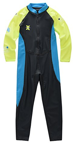 M2C X-Manta Boys Full Body Swimsuit UPF 50+ UV Sun Protective One-Piece Gray 5/6