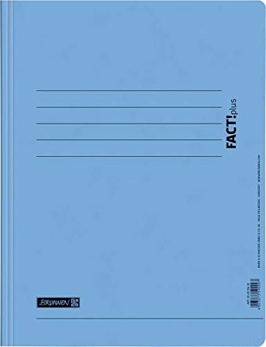Baier & Schneider Brunnen 102010632, Schnellhefter für A4, Hochwertiger Pressspankarton 375 g/m², 0, 4 mm dick, Fact!Plus, 25 Stück hellblau