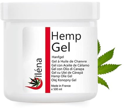 Oïléna Gel Massage Cream Smärtlindrande muskler & ledvård med hampfröolja och eteriska oljor rosmarin, Få ryggsmärtlindring, knä, fotkräm 500 ml
