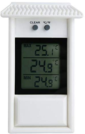 BIlinli Thermomètre numérique intérieur/extérieur étanche pour Mur Garden Greenhouse Max Min