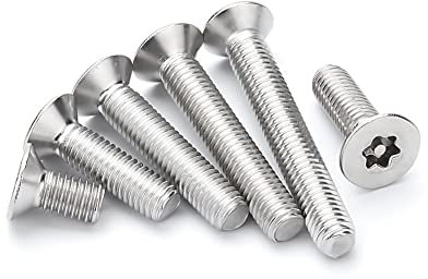 BOZONLI Viti a Macchina Torx Bulloni a Testa piatta Viti Bulloni Inox, Vite antifurto a testa svasata Torx M3×8mm,50 pcs