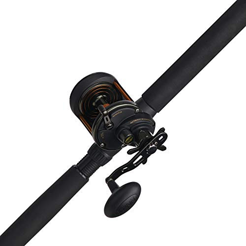 PENN Fishing Penn Squall II Star Drag Konventionelle Angelruten-Kombination, schwarz/gold, 30 Spulengröße, 2,1 m, Medium, 1 Stück (SQLII30SD2040C70)
