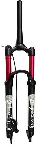 LvTu Mountainbike MTB Vorderrad Luft Gabel Feder 26 27,5 29 Zoll Federweg 140mm Stoßdämpfer QR 9mm Fahrradzubehör (Color : Tapered Remote Lock Out, Size : 27.5 inch)