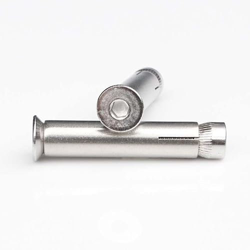 Cfty Metallschraube M8 Allen Senkkopf-Implosion-Erweiterungsschraube Schrauben Shex-Buchse Flachkopfschraube Edelstahlbolzen 50mm-100mm Länge (3 stücke)(M8x80mm)