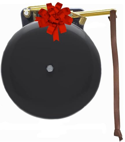 Bevin Bells Steel Trip Gong | Traditional Prize Fighter 10 Boxing Bell | Loud & Made of Steel & Brass | Boxing Training and Warning Device in One | Man Cave/Bar Accessory | Made in USA