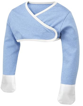 ScratchSleeves | Moufles anti-grattage qui restent en place pour bébés & bambins souffrant de démangeaisons | Cross-over | Bleu | 18-21 mois