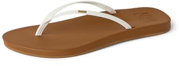 REEF Cushion Slim Womens Sandal White-Tan 6