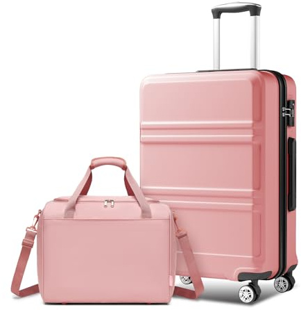 KONO Mittelgroßer Reisekoffer Set Mit Ryanair Reisetasche 40x30x20cm | Leichte Rollkoffer Perfekt Für Kurzreisen, Strapazierfähige Schale, TSA Schloss, Viel Platz Und Einfache Handhabung Unterwegs