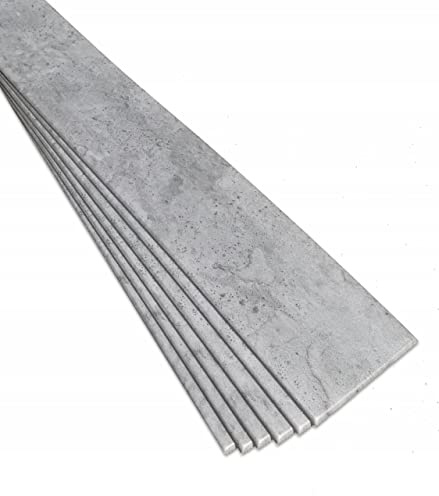DECCART 3D Wandpaneele Betonoptik 100 x 16,7 x 0,4 cm 60 Stück | 10 m², XPS Schaumstoff Paneele Wand Decke Deko Wandverkleidung Platten zum Kleben Kein Streichen Leichte Deckenpaneele