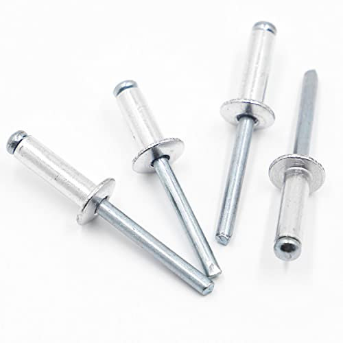 M2.4 M3.2 M4 M5 M6 Aluminium Pilzkopf Bruchdorn Blindnieten Nagel Pop Niet for Flugzeug Auto Möbel GB12618 (Color : 16mm, Size : M6 10pcs)