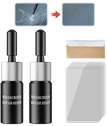 DABUG Windschutzscheibe Reparaturset,Auto Windshield Repair Kit,Glas Reparatur Flüssigkeit,Glas Reparatur Set,zur Reparatur von Windschutzscheiben, Rissen,in Sternform und Risse in Halbmondform