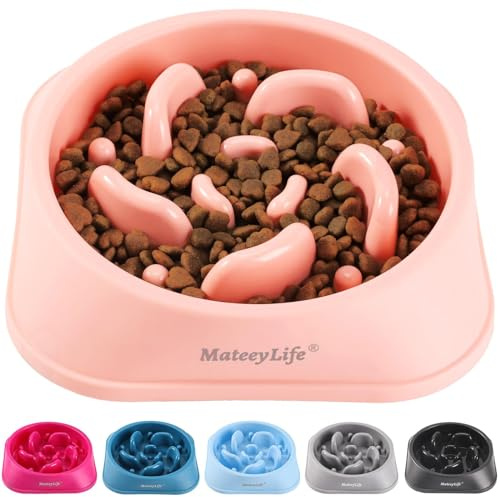 MateeyLife Gamelle Anti Glouton pour Chien - Bol Puzzle Gamelle Anti Glouton Chien Moyen Antidérapant Interactif pour Ralentir l'Alimentatio