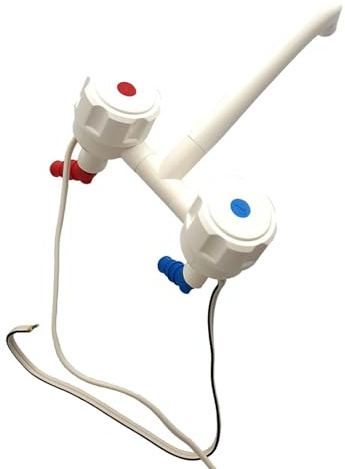 Wohnwagen-Wasserhahn-Mischbatterie, Heiß- und Kaltauslauf klappbar, 12 V, Mikroschalter-Wasserhahn für Wohnmobil, Wohnmobil, Boot