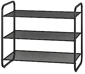 Nordisches mehrschichtiges Schuhregal aus Metallgitter, Leichter, luxuriöser Schuhschrank für den Haushalt, stapelbares Schuhregal für den Eingangsbereich, Flur, Wohnzimmer, Schrank (27,6 B