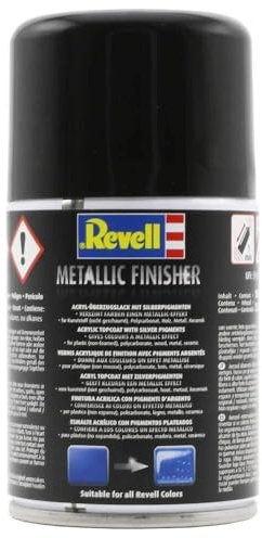 Revell Farben, Spray Color Metallic Finisher, EMail Color Basis, Universelle Metamorphose, Perfektion für Plastikmodellbau, Innovation für Kreative Projekte