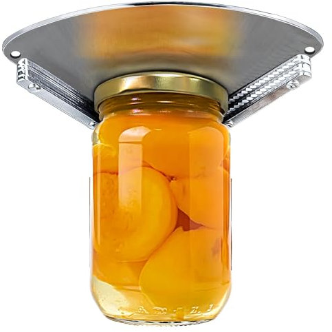 Verbesserter Edelstahl-Glasöffner für Senioren, Unterschrank-Glasöffner für schwache Hände, Glasdeckel und Flaschenöffner, Dosenöffner, Einhandglasöffner