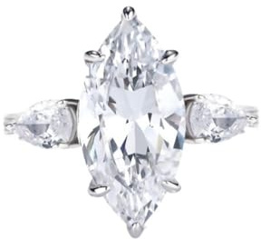WAHZAUS Bague de fiançailles exquise en moissanite 5 carats pour femme en argent sterling 925 avec diamants taille marquise D VVS1 - Choix idéal pour les couples, les fêtes, les rendez-vous, les