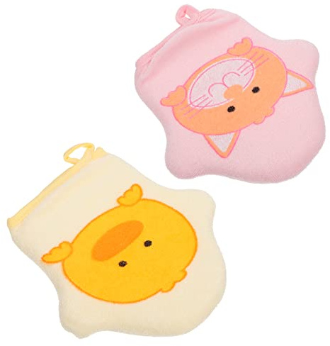 Abaodam 4stücke Badehandschuhe Aus Weiche Cartoon-badewischtücher Für Sanfte Babyreinigung Duschhandschuhe Für Zuhause Zufällige Aufhängefarbe