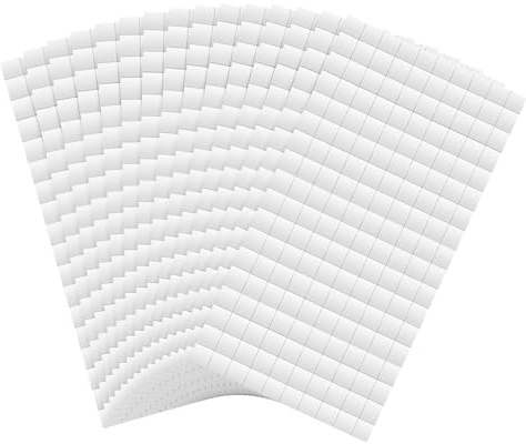 PATIKIL 18000Stk/15 Blätter Schaum Punkte Quadrate 0.2 Quadrat Form 3D Doppelklebe Schaum Klebeband Halterung für Basteln Kunst Büro Bedarf Sammelalbum Weiß